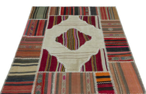 Apex Kilim Patchwork Unique Naturel 25179 133 x 175 cm