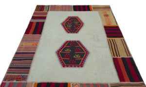 Apex Kilim Patchwork Unique Naturel 25304 163 x 240 cm