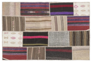 Apex Kilim Patchwork Unique Striped 11517 120 x 181 cm