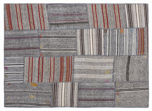 Apex Kilim Patchwork Unique Striped 1279 160 x 230 cm