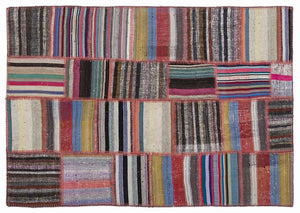 Apex Kilim Patchwork Unique Striped 1349 160 x 230 cm