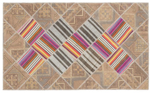 Apex Kilim Patchwork Unique Striped 1492 132 x 222 cm