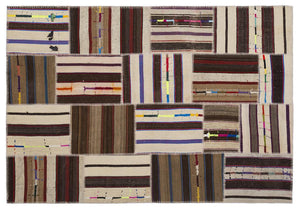 Apex Kilim Patchwork Unique Striped 2216 160 x 230 cm