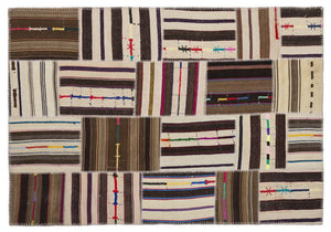 Apex Kilim Patchwork Unique Striped 2219 160 x 230 cm