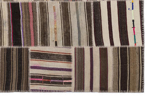 Apex Kilim Patchwork Unique Striped 2225 160 x 230 cm