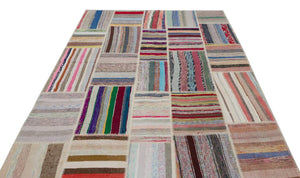 Apex Kilim Patchwork Unique Striped 22398 190 x 278 cm