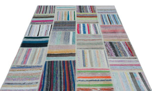 Apex Kilim Patchwork Unique Striped 22488 160 x 220 cm