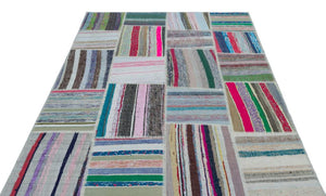 Apex Kilim Patchwork Unique Striped 22507 160 x 230 cm