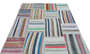 Apex Kilim Patchwork Unique Striped 22541 160 x 225 cm