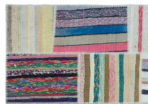 Apex Kilim Patchwork Unique Striped 22542 160 x 225 cm