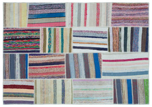 Apex Kilim Patchwork Unique Striped 22542 160 x 225 cm