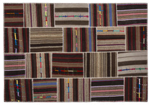 Apex Kilim Patchwork Unique Striped 2255 160 x 230 cm