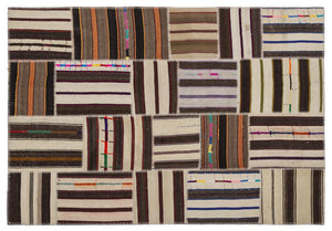 Apex Kilim Patchwork Unique Striped 2258 160 x 230 cm