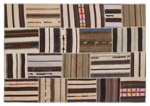 Apex Kilim Patchwork Unique Striped 2265 160 x 230 cm