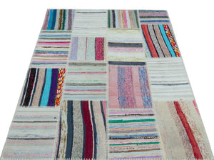 Apex Kilim Patchwork Unique Striped 25145 120 x 180 cm