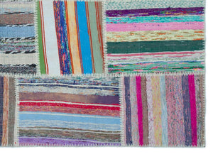 Apex Kilim Patchwork Unique Striped 25241 158 x 220 cm