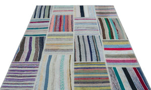 Apex Kilim Patchwork Unique Striped 25398 160 x 227 cm