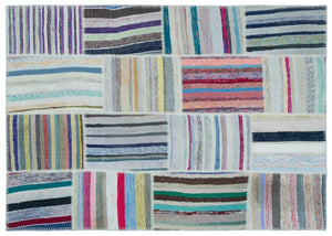 Apex Kilim Patchwork Unique Striped 25398 160 x 227 cm