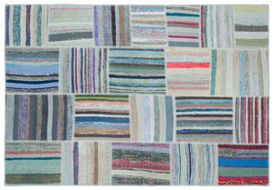 Apex Kilim Patchwork Unique Striped 25408 160 x 227 cm