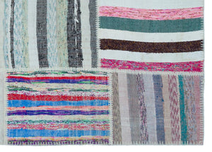 Apex Kilim Patchwork Unique Striped 25436 160 x 224 cm