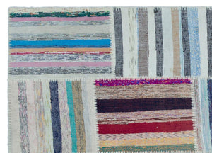 Apex Kilim Patchwork Unique Striped 25444 156 x 220 cm