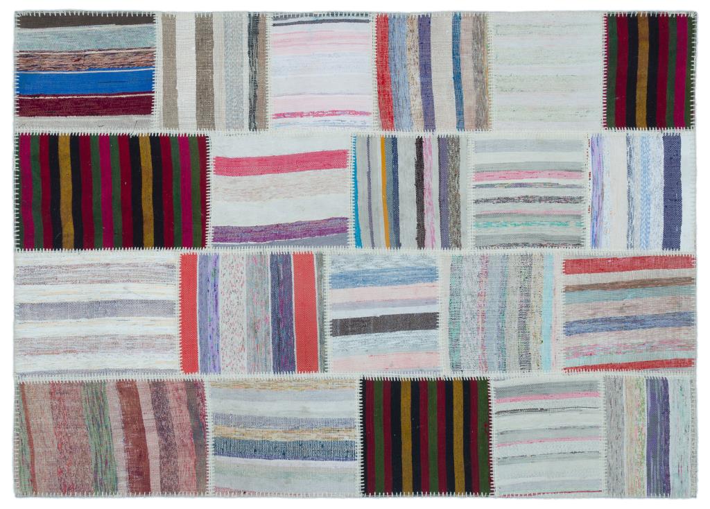 Apex Kilim Patchwork Unique Striped 25453 160 x 223 cm