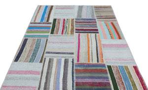 Apex Kilim Patchwork Unique Striped 25463 160 x 230 cm