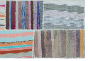 Apex Kilim Patchwork Unique Striped 25463 160 x 230 cm