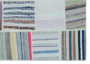 Apex Kilim Patchwork Unique Striped 25471 160 x 225 cm