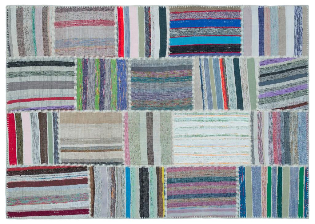 Apex Kilim Patchwork Unique Striped 25473 160 x 225 cm