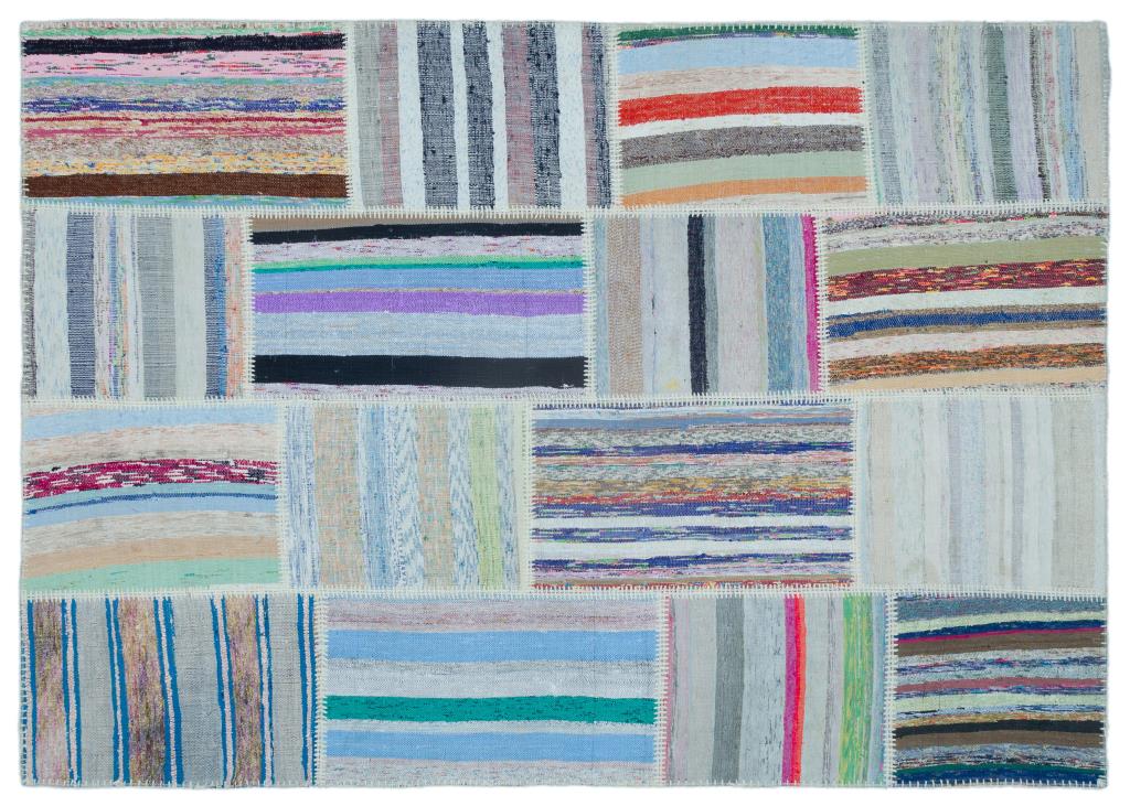 Apex Kilim Patchwork Unique Striped 25477 160 x 225 cm