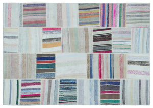 Apex Kilim Patchwork Unique Striped 25481 160 x 230 cm