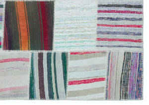 Apex Kilim Patchwork Unique Striped 25482 160 x 225 cm