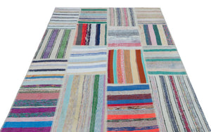 Apex Kilim Patchwork Unique Striped 25483 160 x 225 cm