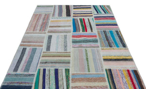 Apex Kilim Patchwork Unique Striped 25487 160 x 230 cm