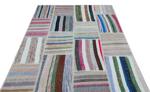 Apex Kilim Patchwork Unique Striped 25491 160 x 230 cm