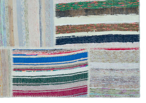 Apex Kilim Patchwork Unique Striped 25491 160 x 230 cm