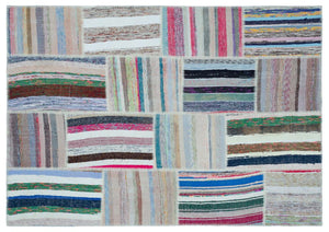 Apex Kilim Patchwork Unique Striped 25491 160 x 230 cm