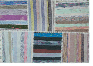 Apex Kilim Patchwork Unique Striped 25492 160 x 224 cm