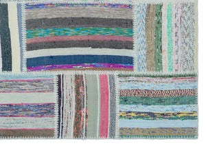 Apex Kilim Patchwork Unique Striped 25495 160 x 228 cm