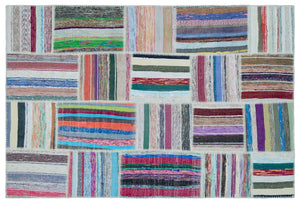 Apex Kilim Patchwork Unique Striped 25496 154 x 228 cm