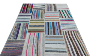 Apex Kilim Patchwork Unique Striped 25507 160 x 227 cm