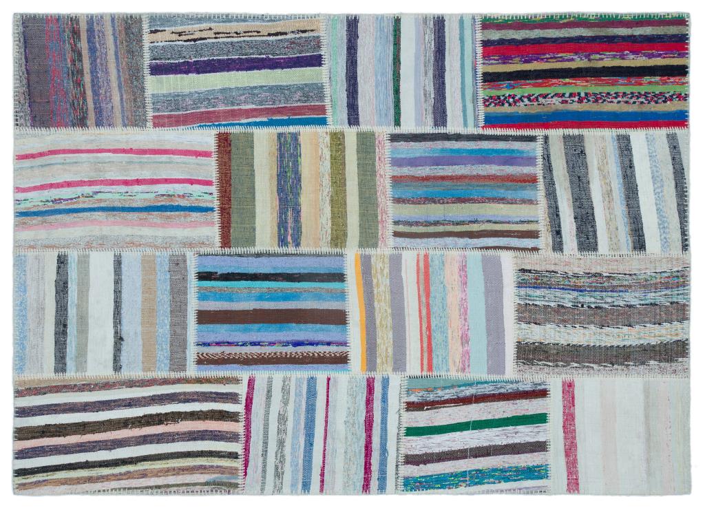 Apex Kilim Patchwork Unique Striped 25507 160 x 227 cm