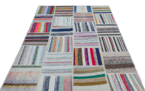 Apex Kilim Patchwork Unique Striped 25511 160 x 223 cm