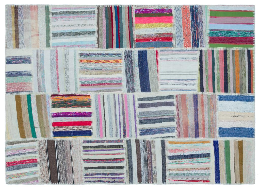 Apex Kilim Patchwork Unique Striped 25511 160 x 223 cm