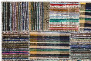 Apex Kilim Patchwork Unique Striped 36339 153 x 227 cm