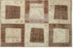 Apex Patchwork Carpet Beige 21441 160 x 242 cm