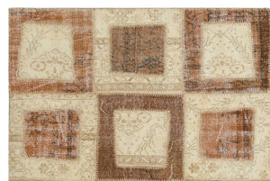 Apex patchwork carpet beige 21584 160 x 233 cm