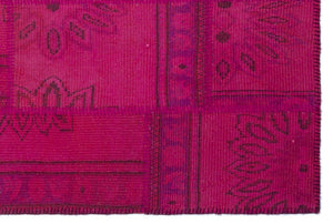 Apex Patchwork Carpet Fuchsia 22346 120 x 180 cm