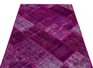 Apex Patchwork Carpet Fuchsia 26249 120 x 180 cm